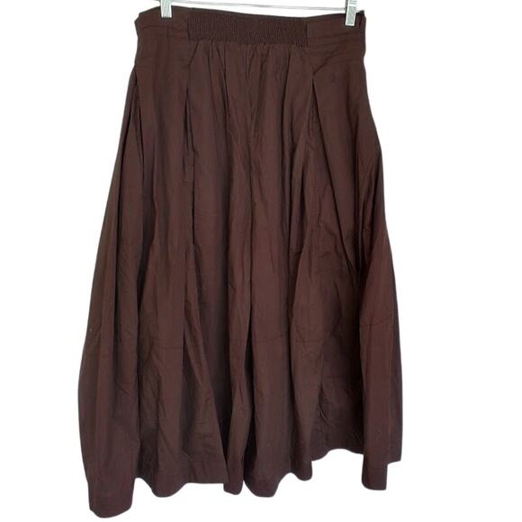 Free People French Roast Wide Leg Culotte Pants Skirt Brown L NWT - Picture 5 of 8